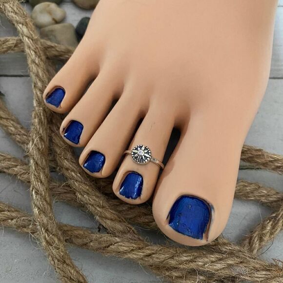 Sterling Silver Twinkle CZ Star Toe Ring - Picture 1 of 3